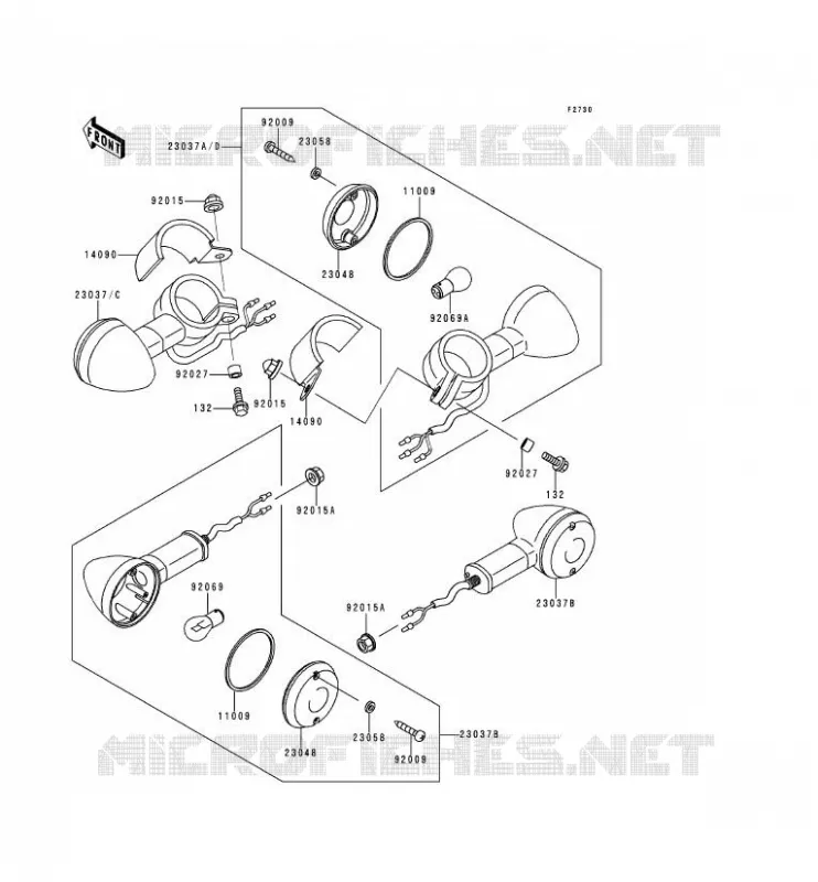CLIGNOTANTS Kawasaki MOTOS 800 1996 VN800  VN800-A2