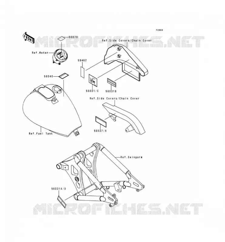 LABEL Kawasaki MOTOS 800 1996 VN800  VN800-A2