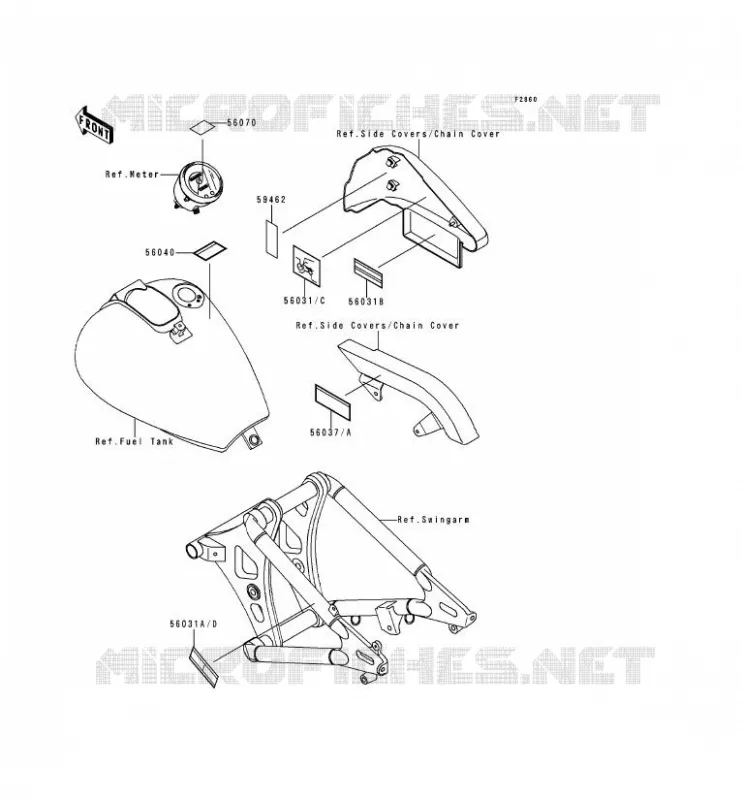 LABEL Kawasaki MOTOS 800 1996 VN800  VN800-A2