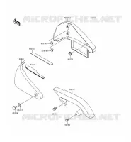 CACHE LAT&Eacute;RAL/GARDE CHAINE pour Kawasaki VN800 1999