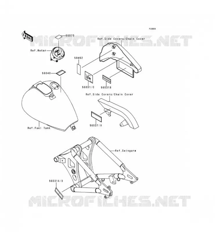 LABEL Kawasaki MOTOS 800 1999 VN800  VN800-A5