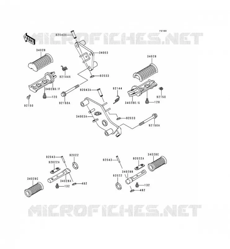 REPOSE PIED Kawasaki MOTOS 800 1999 VN800  VN800-A5