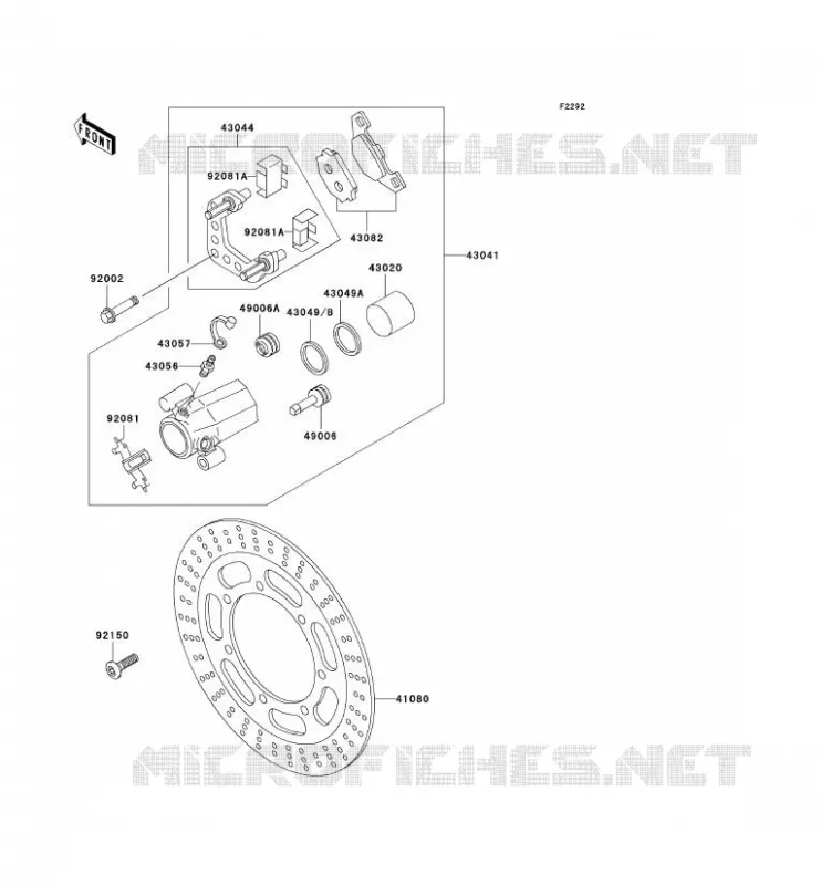 FREIN AVANT Kawasaki MOTOS 800 2000 VN800  VN800-A6
