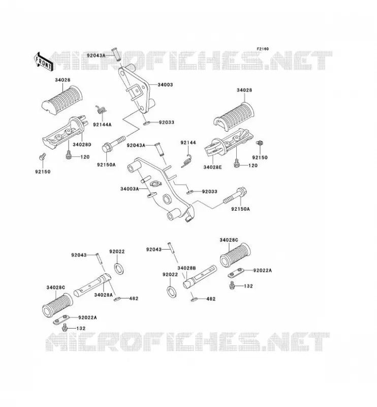 REPOSE PIED Kawasaki MOTOS 800 2000 VN800  VN800-A6