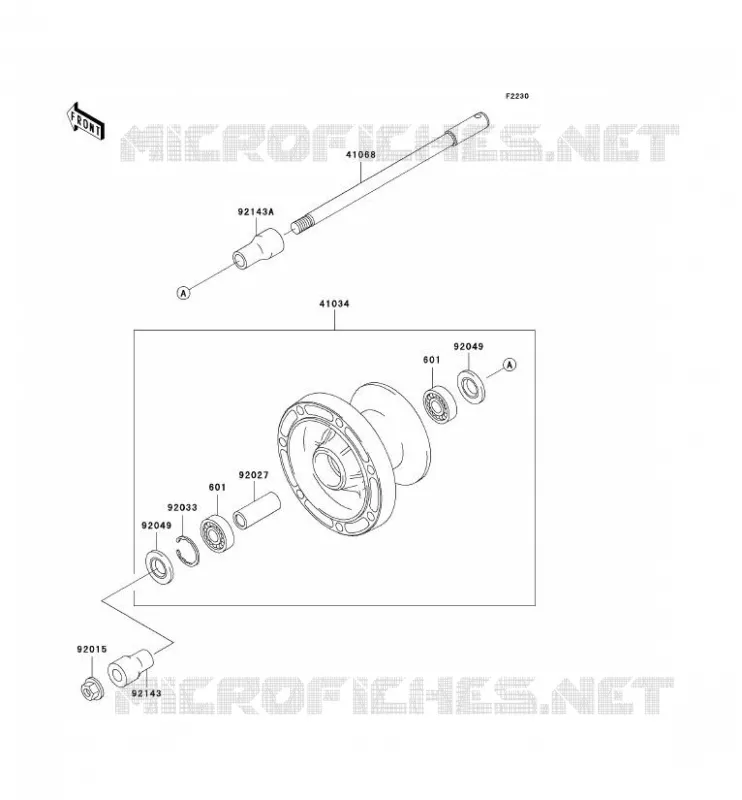 ROUE AVANT Kawasaki MOTOS 800 2000 VN800  VN800-A6