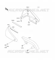 CACHE LAT&Eacute;RAL/GARDE CHAINE pour Kawasaki VN800 2001