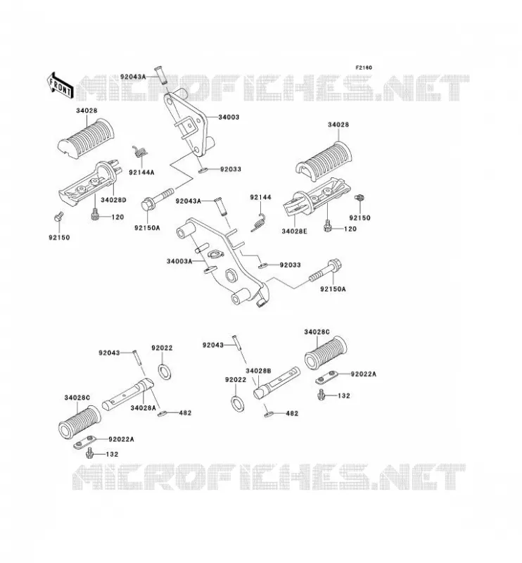 REPOSE PIED Kawasaki MOTOS 800 2001 VN800  VN800-A7