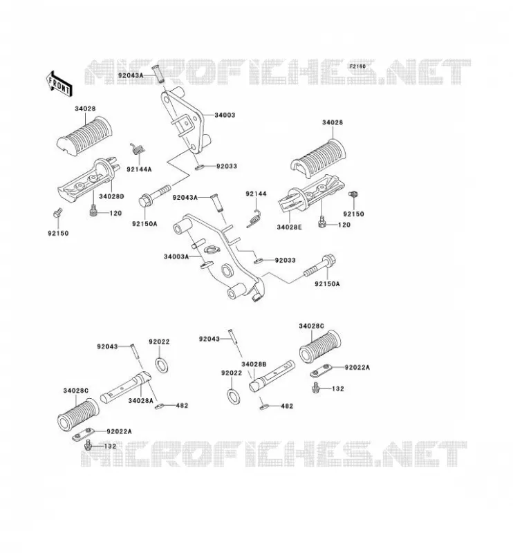 REPOSE PIED Kawasaki MOTOS 800 2002 VN800  VN800-A8