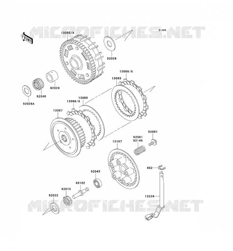 EMBRAYAGE Kawasaki MOTOS 800 2003 VN800  VN800-A9