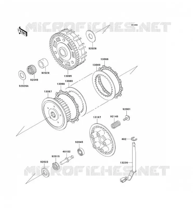 EMBRAYAGE Kawasaki MOTOS 800 2005 VN800 CLASSIC  VN800-B10