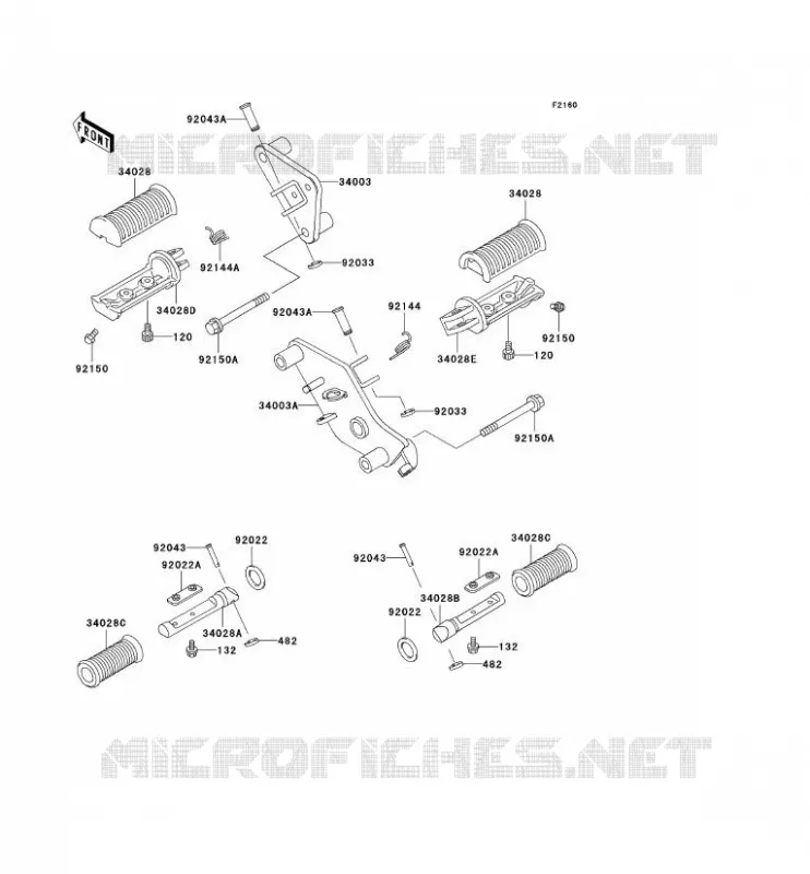 REPOSE PIED Kawasaki MOTOS 800 1998 VN800 CLASSIC  VN800-B3