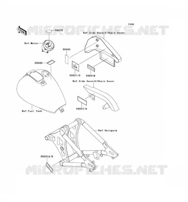 LABEL Kawasaki MOTOS 800 1998 VN800 CLASSIC  VN800-B3