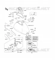 RESERVOIR CARBURANT pour Kawasaki VN800 CLASSIC 1999