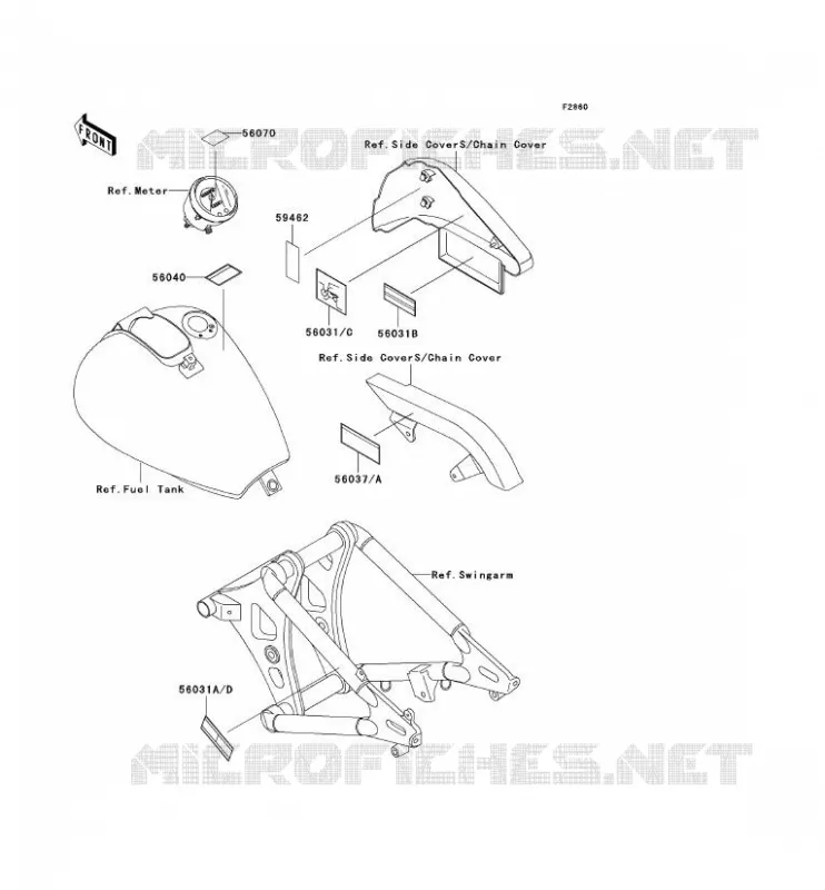 LABEL Kawasaki MOTOS 800 1999 VN800 CLASSIC  VN800-B4