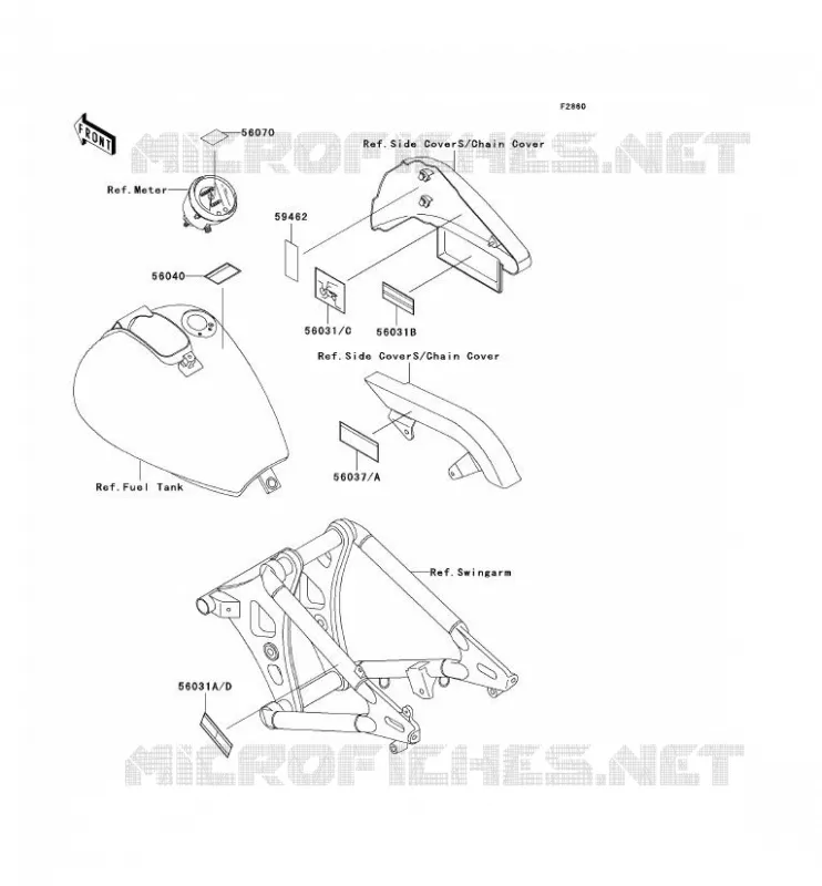 LABEL Kawasaki MOTOS 800 1999 VN800 CLASSIC  VN800-B4