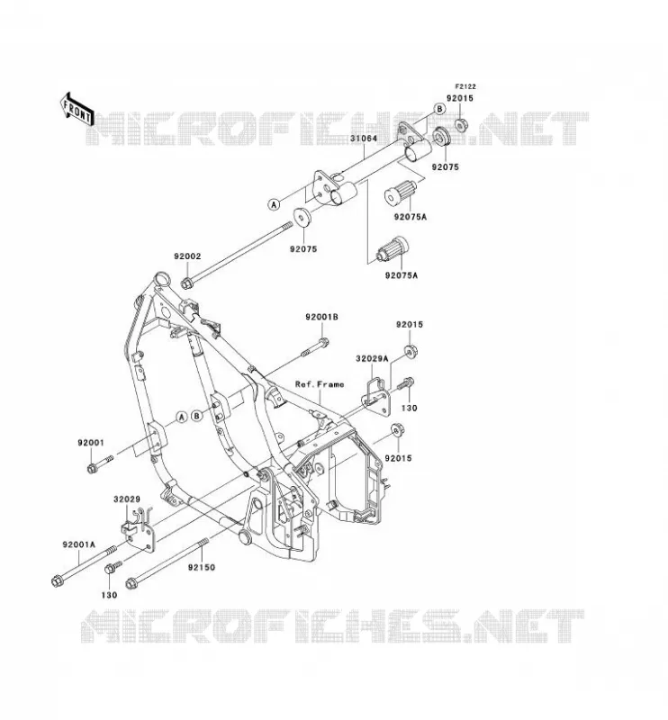 SUPPORT MOTEUR Kawasaki MOTOS 800 2000 VN800 CLASSIC  VN800-B5