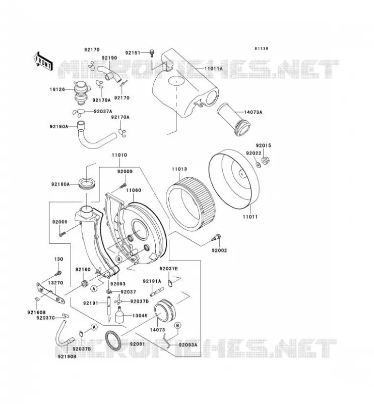 FILTRE A AIR Kawasaki MOTOS 800 2000 VN800 CLASSIC  VN800-B5