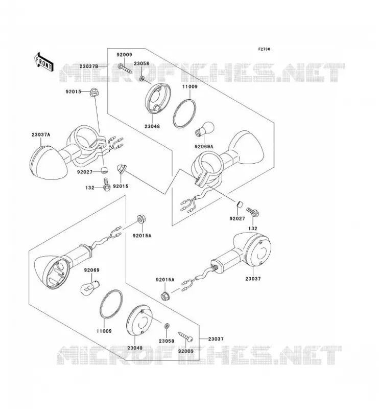 CLIGNOTANTS Kawasaki MOTOS 800 2000 VN800 CLASSIC  VN800-B5