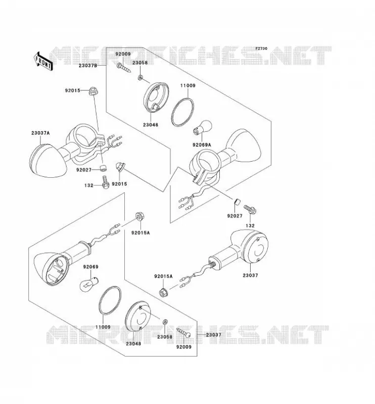 CLIGNOTANTS Kawasaki MOTOS 800 2000 VN800 CLASSIC  VN800-B5