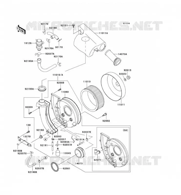 FILTRE A AIR Kawasaki MOTOS 800 2000 VN800 CLASSIC  VN800-B5