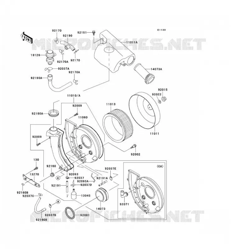 FILTRE A AIR Kawasaki MOTOS 800 2000 VN800 CLASSIC  VN800-B5