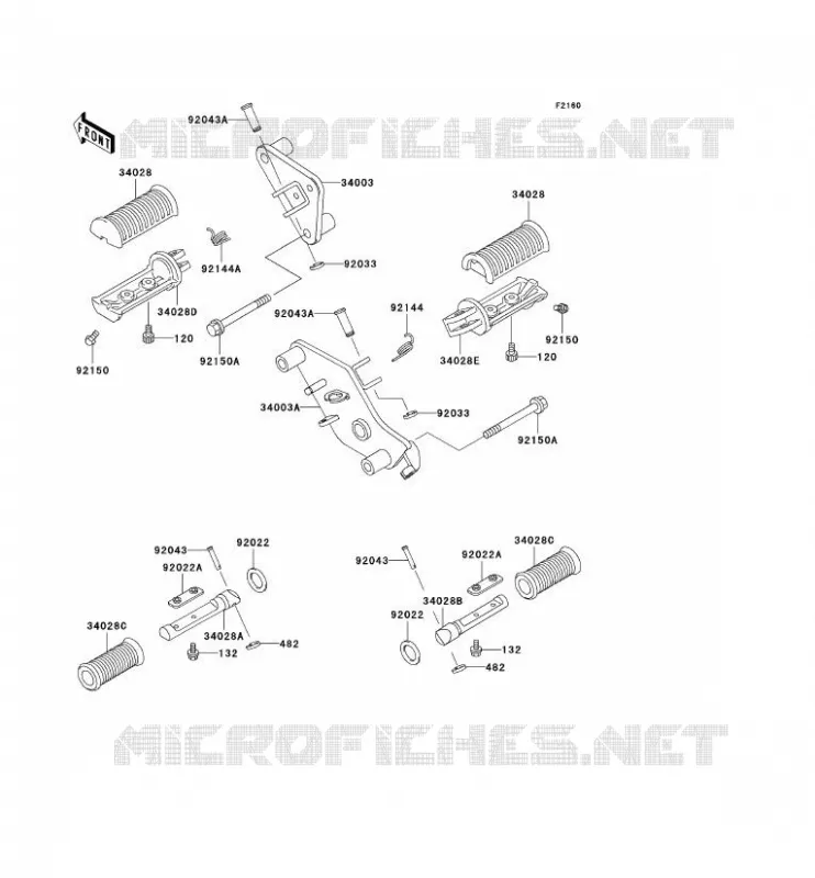 REPOSE PIED Kawasaki MOTOS 800 2001 VN800 CLASSIC  VN800-B6