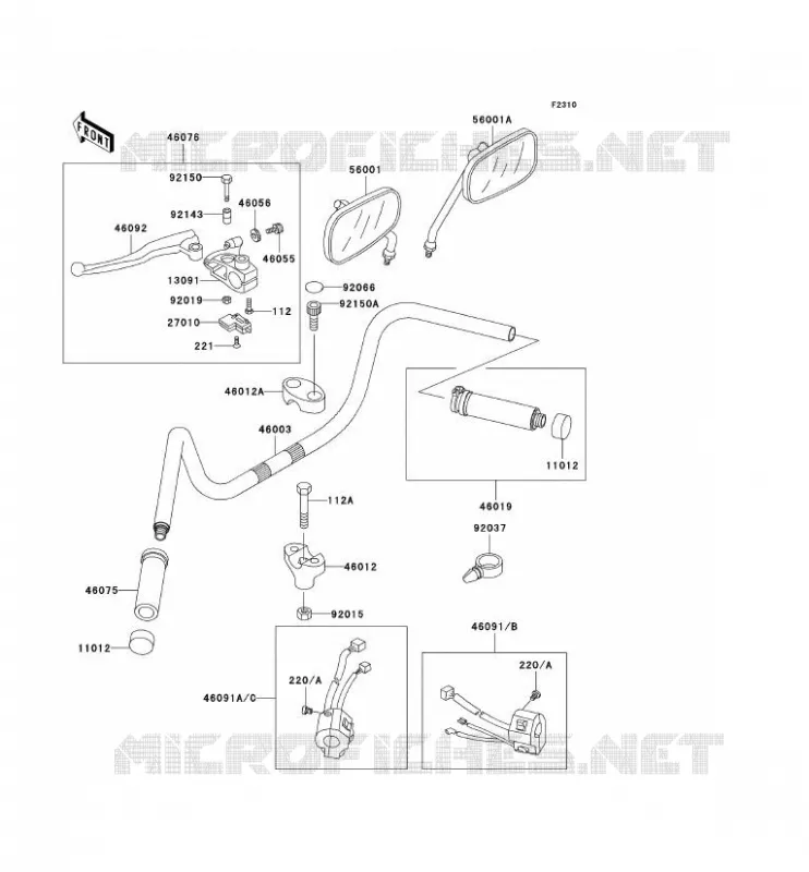 GUIDON Kawasaki MOTOS 800 2001 VN800 CLASSIC  VN800-B6