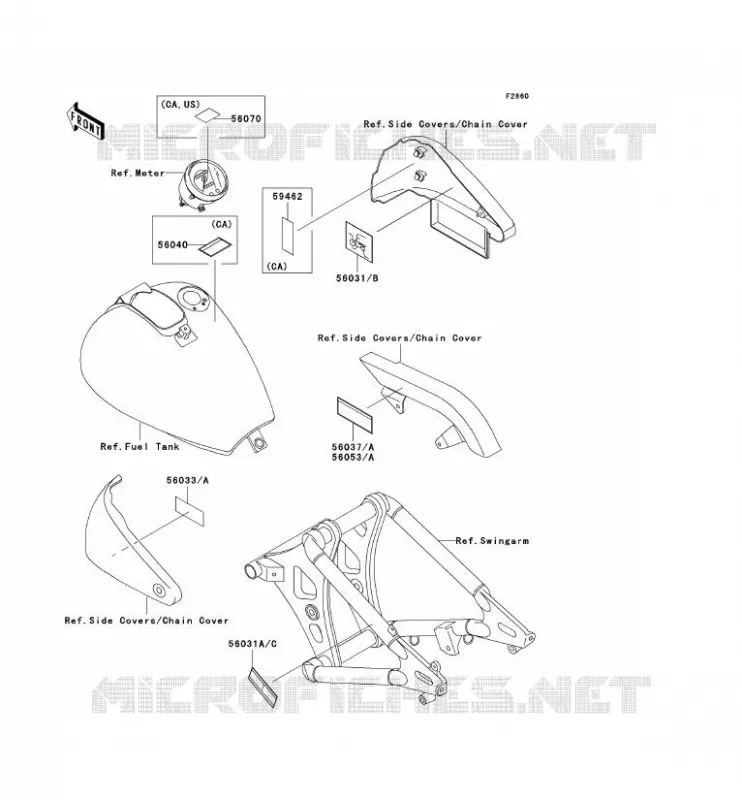 LABEL Kawasaki MOTOS 800 2001 VN800 CLASSIC  VN800-B6