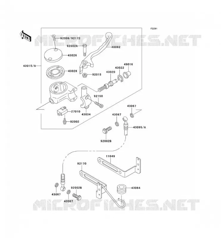 MAITRE CYLINDRE AV Kawasaki MOTOS 800 2002 VN800 CLASSIC  VN800-B7