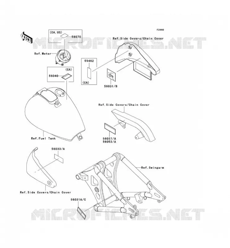 LABEL Kawasaki MOTOS 800 2002 VN800 CLASSIC  VN800-B7