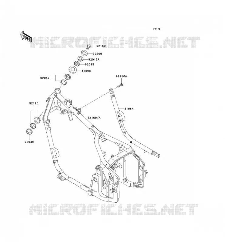 CH&Acirc;SSIS Kawasaki MOTOS 800 2002 VN800 CLASSIC  VN800-B7