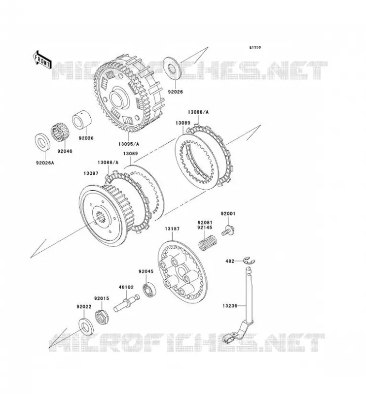 EMBRAYAGE Kawasaki MOTOS 800 2002 VN800 CLASSIC  VN800-B7