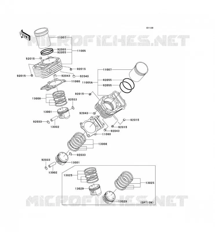 CYLINDRE/PISTON Kawasaki MOTOS 800 2002 VN800 CLASSIC  VN800-B7
