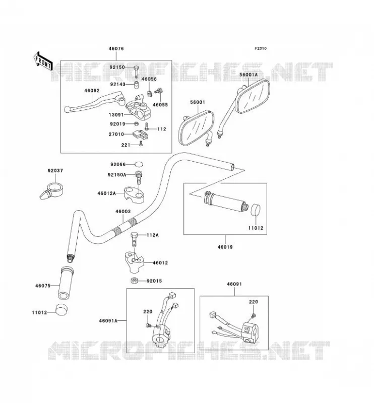 GUIDON Kawasaki MOTOS 800 2003 VN800 CLASSIC  VN800-B8