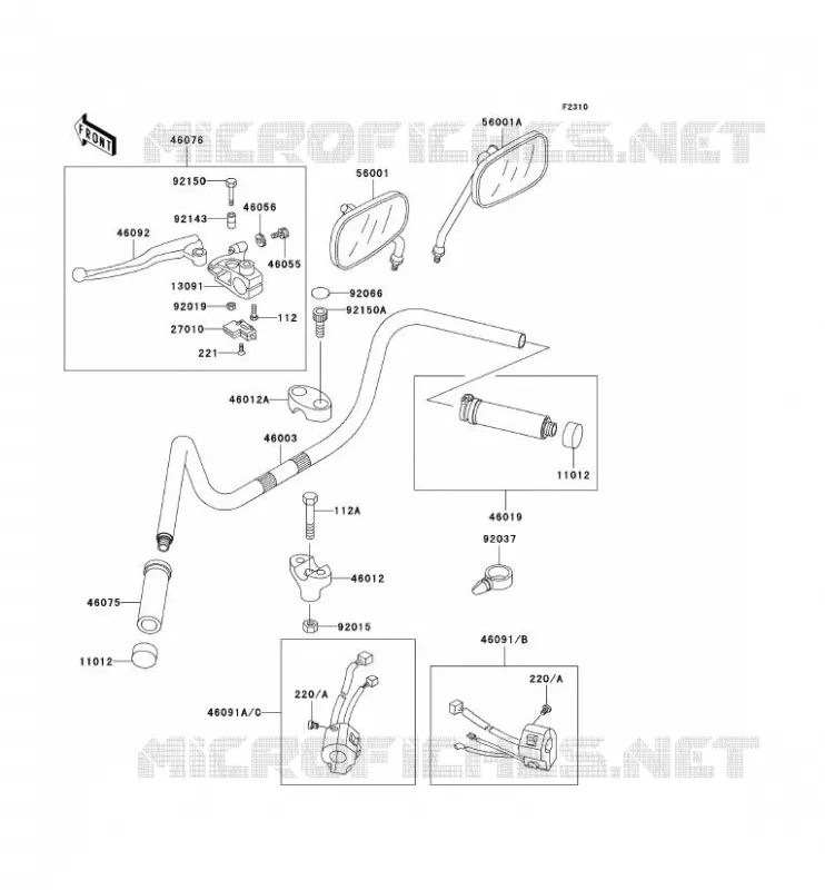 GUIDON Kawasaki MOTOS 800 2003 VN800 CLASSIC  VN800-B8