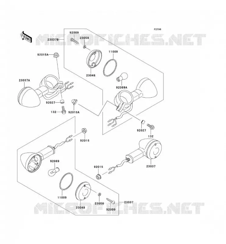 CLIGNOTANTS Kawasaki MOTOS 800 2004 VN800 CLASSIC  VN800-B9