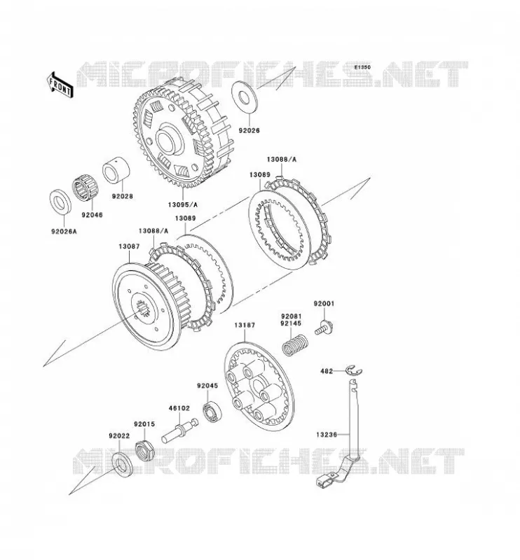 EMBRAYAGE Kawasaki MOTOS 800 2004 VN800 CLASSIC  VN800-B9