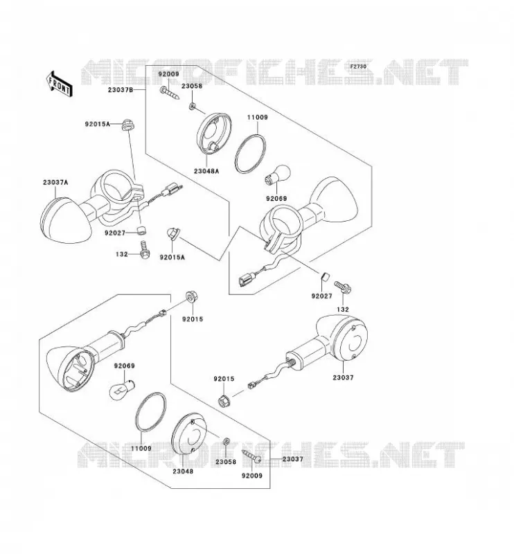 CLIGNOTANTS Kawasaki MOTOS 800 2004 VN800 CLASSIC  VN800-B9P