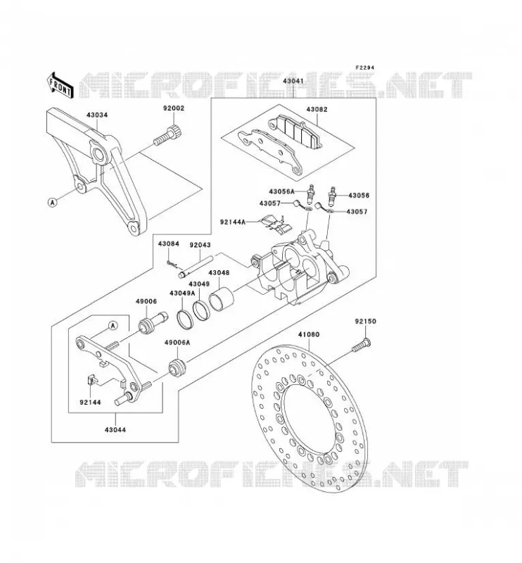 FREIN ARRIERE Kawasaki MOTOS 800 1999 VN800 DRIFTER  VN800-C1