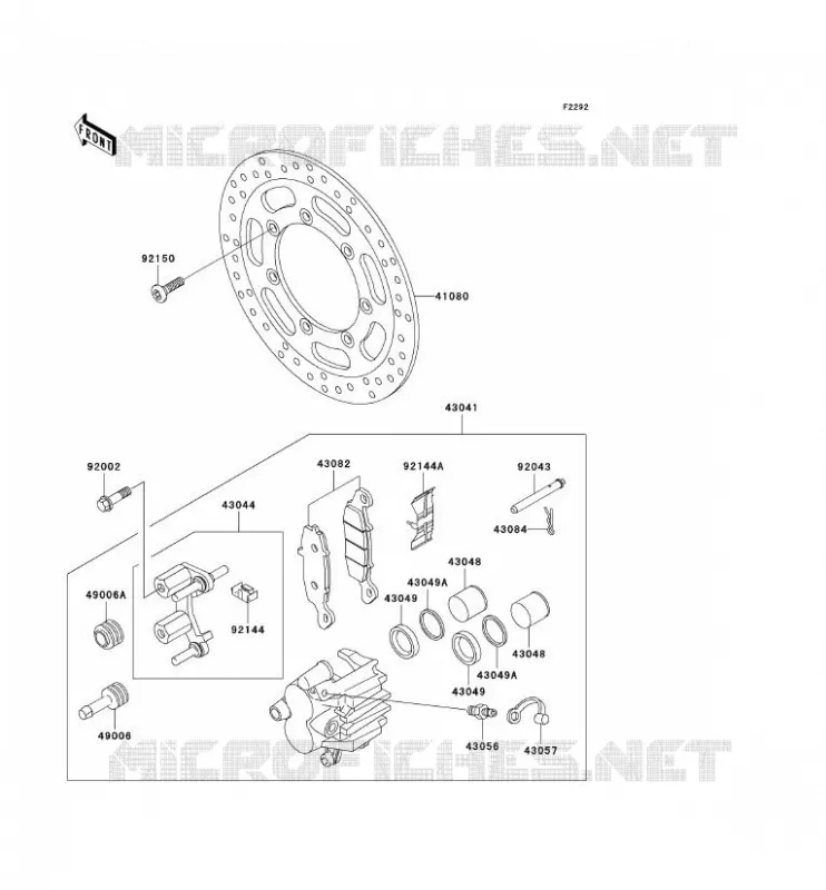 FREIN AVANT Kawasaki MOTOS 800 1999 VN800 DRIFTER  VN800-C1