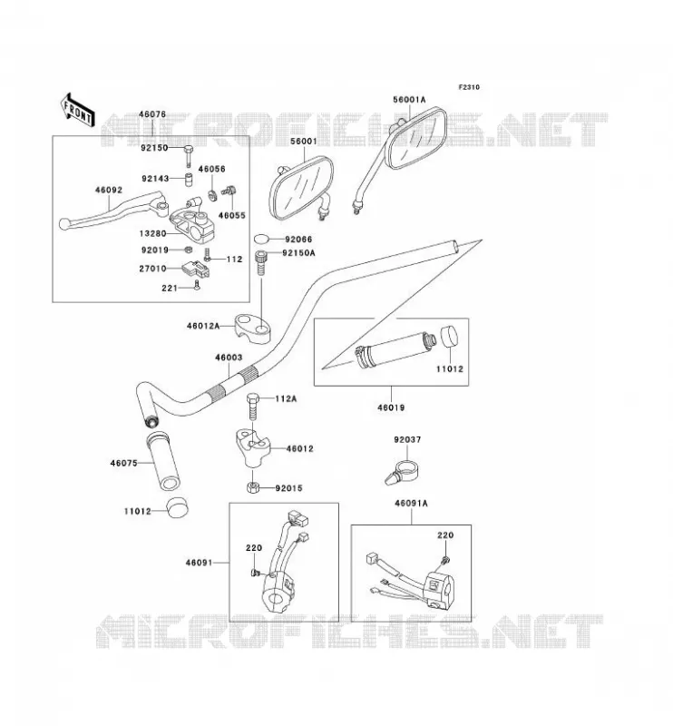 GUIDON Kawasaki MOTOS 800 1999 VN800 DRIFTER  VN800-C1