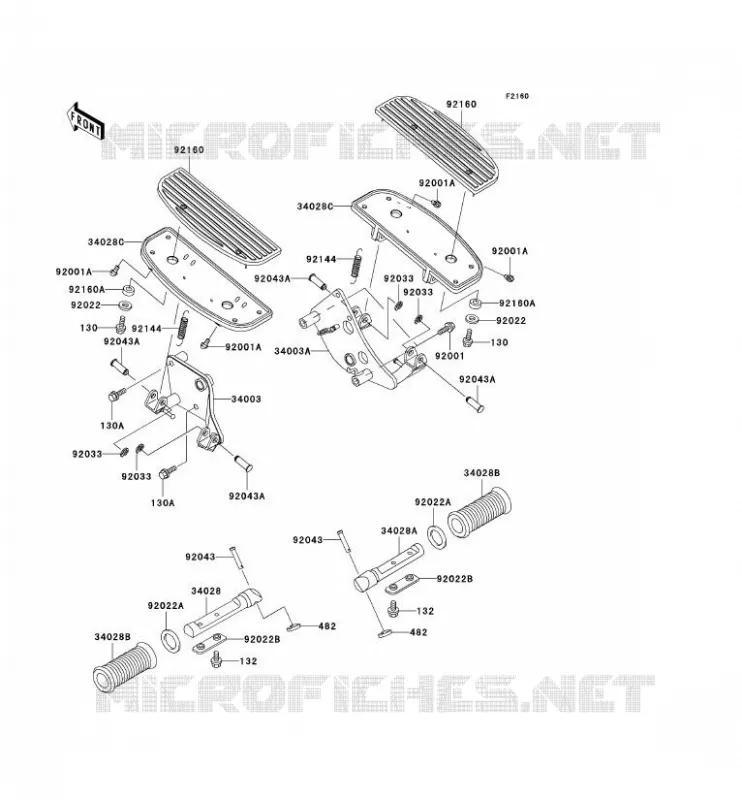 REPOSE PIED Kawasaki MOTOS 800 1999 VN800 DRIFTER  VN800-C1