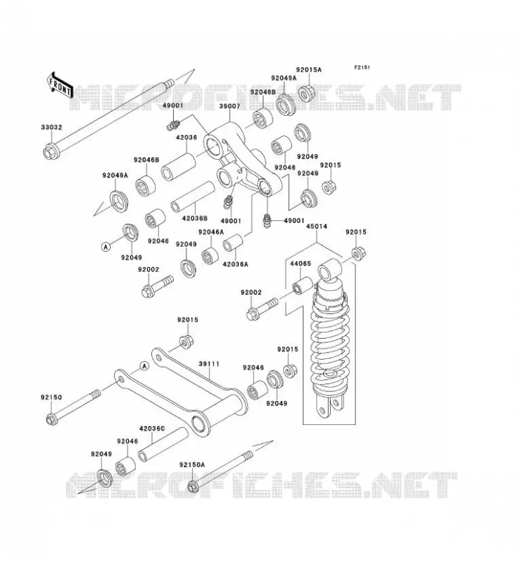 SUSPENSION/AMORTISSEUR Kawasaki MOTOS 800 2000 VN800 DRIFTER  VN800-C2