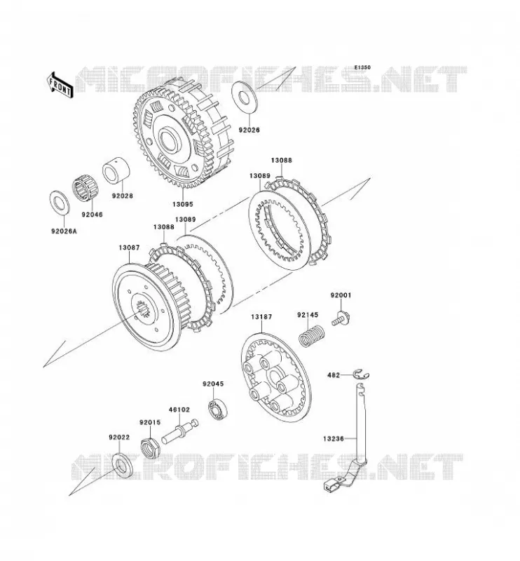 EMBRAYAGE Kawasaki MOTOS 800 2000 VN800 DRIFTER  VN800-C2