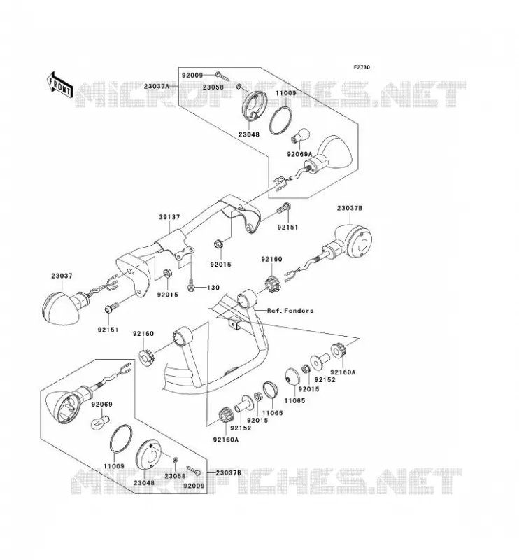 CLIGNOTANTS Kawasaki MOTOS 800 2000 VN800 DRIFTER  VN800-C2