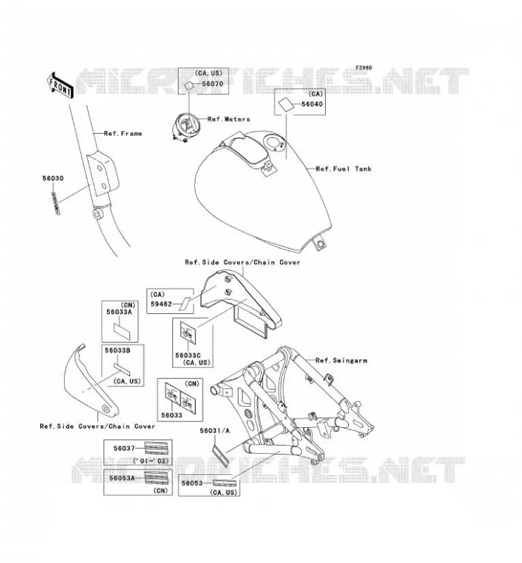 LABEL Kawasaki MOTOS 800 2001 VN800 DRIFTER  VN800-E1