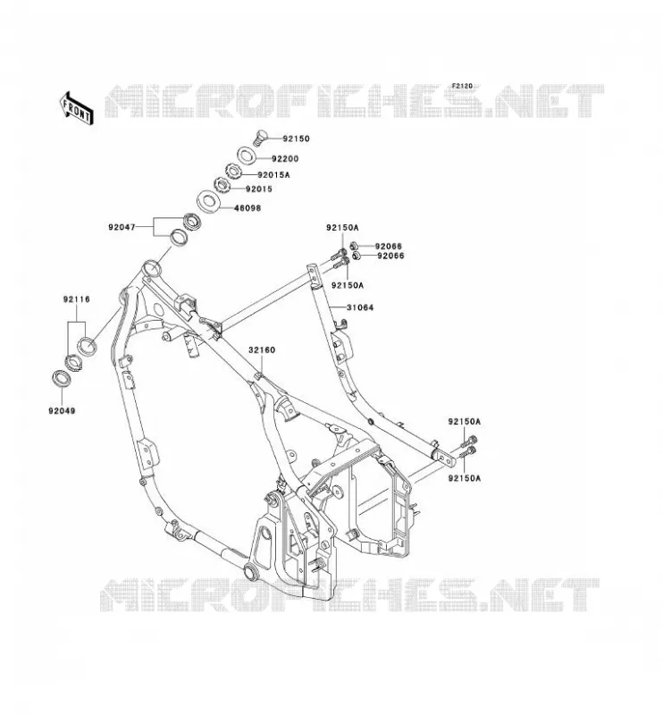CH&Acirc;SSIS Kawasaki MOTOS 800 2002 VN800 DRIFTER  VN800-E2