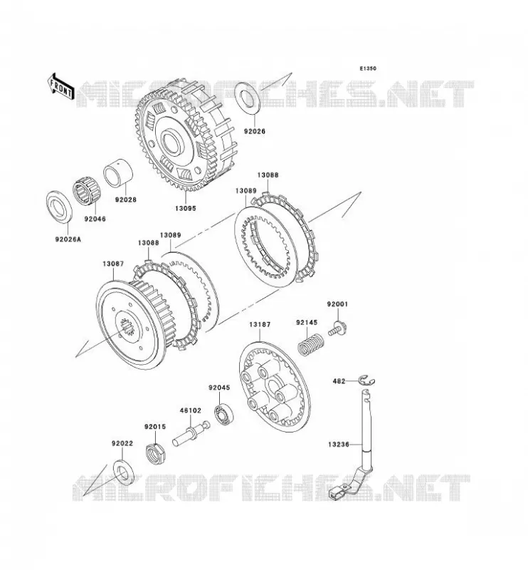 EMBRAYAGE Kawasaki MOTOS 800 2002 VN800 DRIFTER  VN800-E2