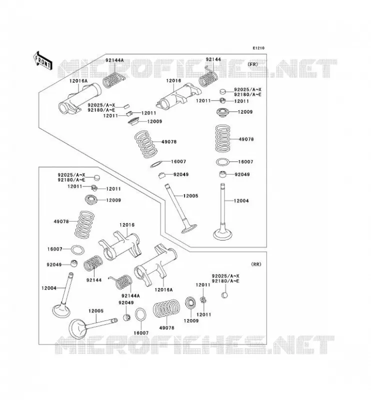 SOUPAPE Kawasaki MOTOS 800 2003 VN800 DRIFTER  VN800-E3