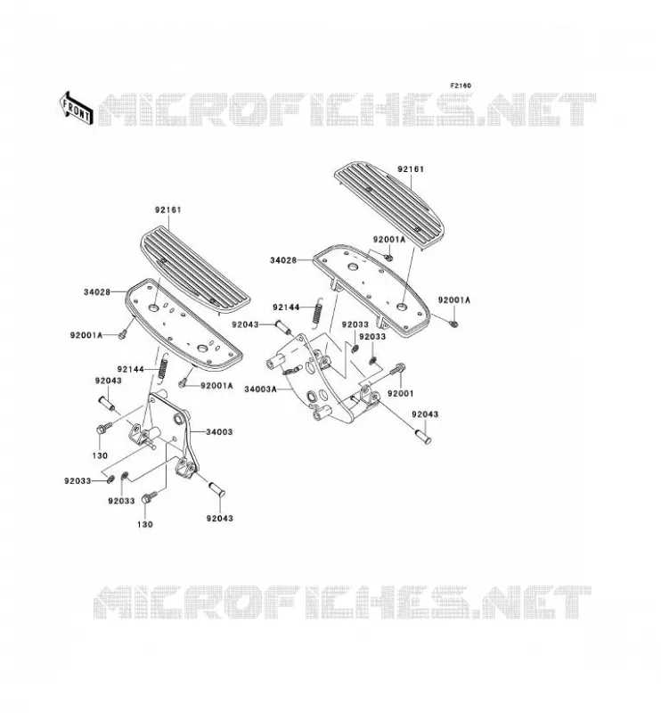 REPOSE PIED Kawasaki MOTOS 800 2004 VN800 DRIFTER  VN800-E4